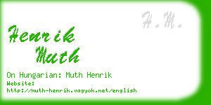 henrik muth business card